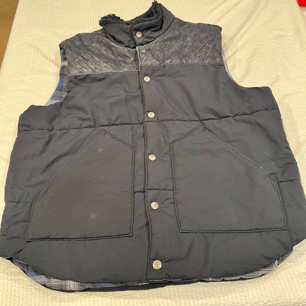 Pendleton GAP navy blue denim vest size XL men